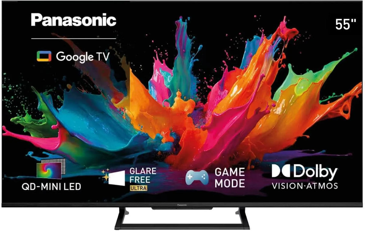 Panasonic TN-55W90C Smart TV, 55 pouces, 120 Hz, téléviseur, 4K UHD, Bluetooth, 4K QD-Mini LED, AI 4K Colour Engine, 2026, 139cm, Google TV Smart TV