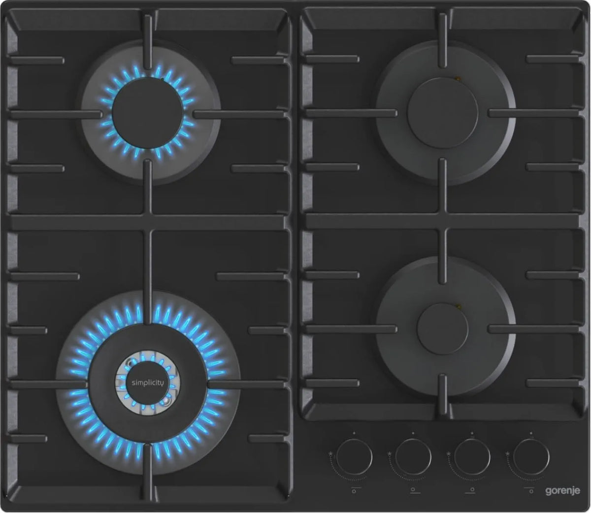 Gorenje GTW642SYB Cuisinière avec four, noir, Cuisinière à gaz Simplicity, Black