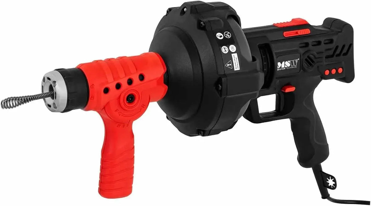 CLEAN 7 580 tr/min, Furet Électrique Electrique Déboucheur Deboucheur De Tuyaux Canalisation Spirale Nettoyage -DRAIN, Longueur 7,5 m, ø Spirale 7 mm