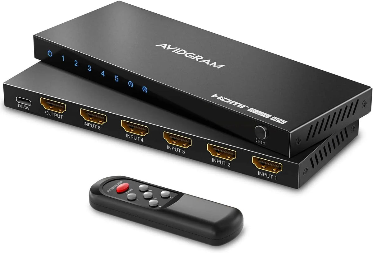 Smart TV 48Gbps PS4, 120 Hz, téléviseur, 4K UHD, HDR, HDMI, 5 Port Selector Box avec IR Télécommande Soutien HDCP 2, Switch 2