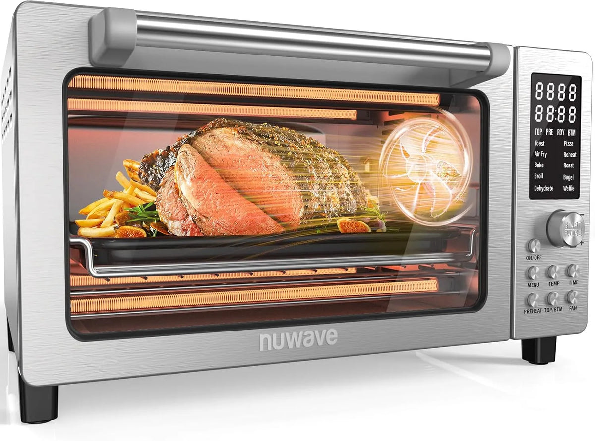 Four électrique à pizza 21QT, dimensions personnalisables, super convection plus rapide et croustillante, 50°-450°F, dernière intervention PFAS
