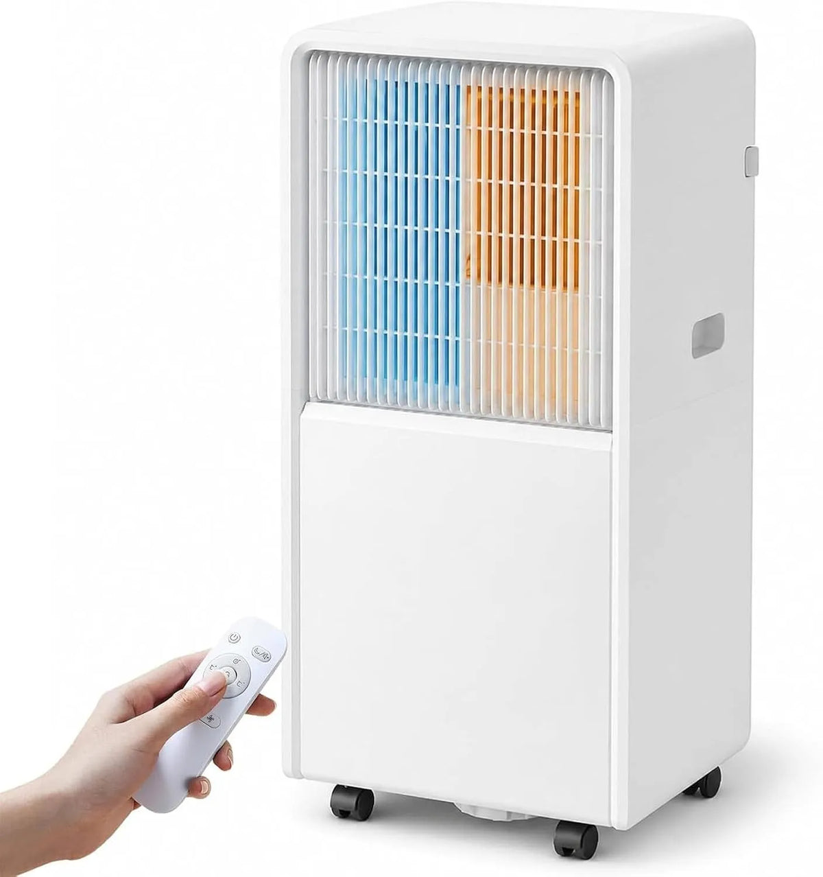 Climatiseur 24H, classe énergétique E, minuteur, pour Pièces jusqu'à 35m2, Climatiseur Mobile Réversible 14000 BTU Froid+Chaud, Télécommande