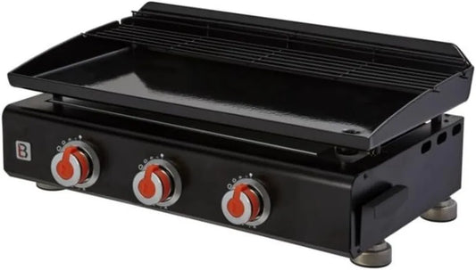 Plancha à Gaz Silvia II G 3 Feux - Surface de Cuisson XL - Fabriqué en France