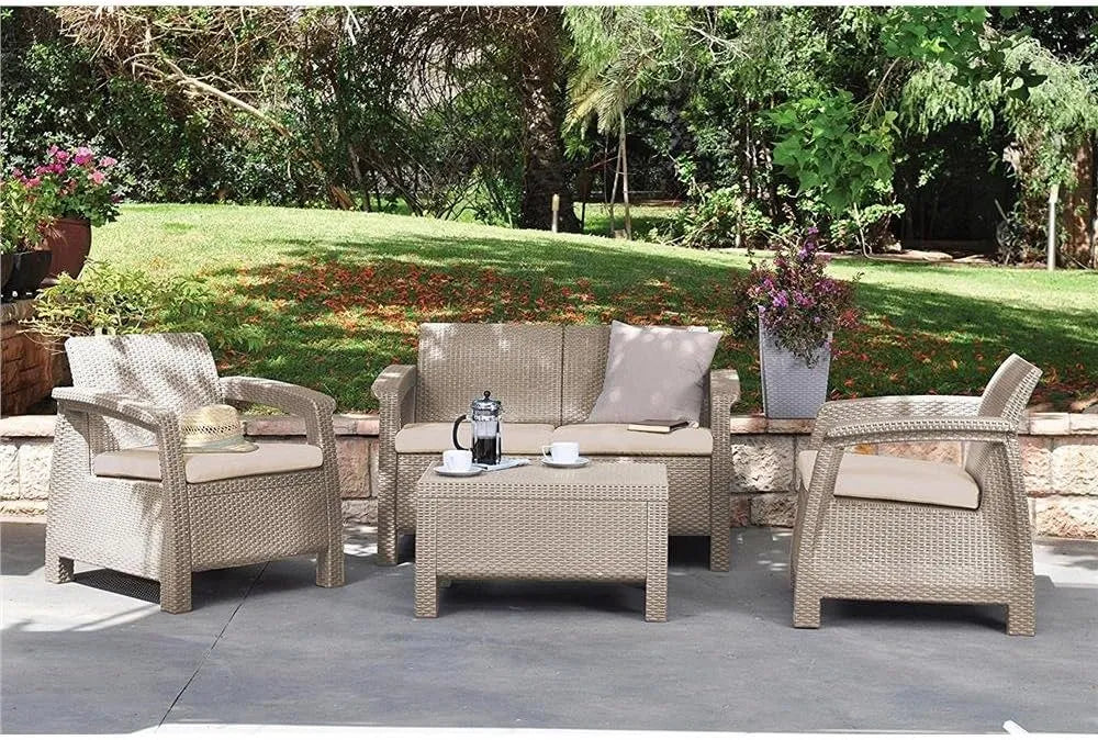 Keter Salon de jardin et ensemble lounge — avec coussins