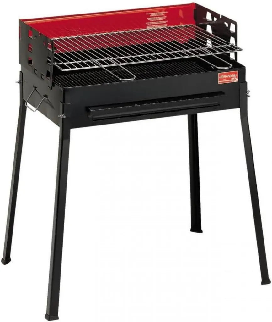 Barbecue au Charbon Noir sur Chariot pour Communauté
