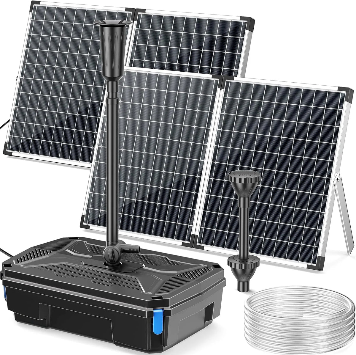 Pompe pour bassin et pompe de filtration et fontaine, 4500L/h, 100W, alimentation solaire, pour bassin et fontaine