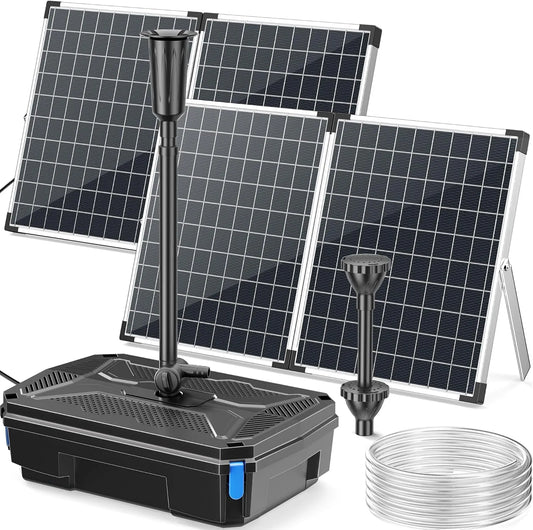 Pompe pour bassin et pompe de filtration et fontaine, 4500L/h, 100W, alimentation solaire, pour bassin et fontaine