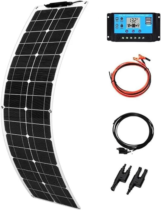 Panneau solaire et module photovoltaïque, 1000 W, 12 V, 100 A, flexible, pour camping et camping-car