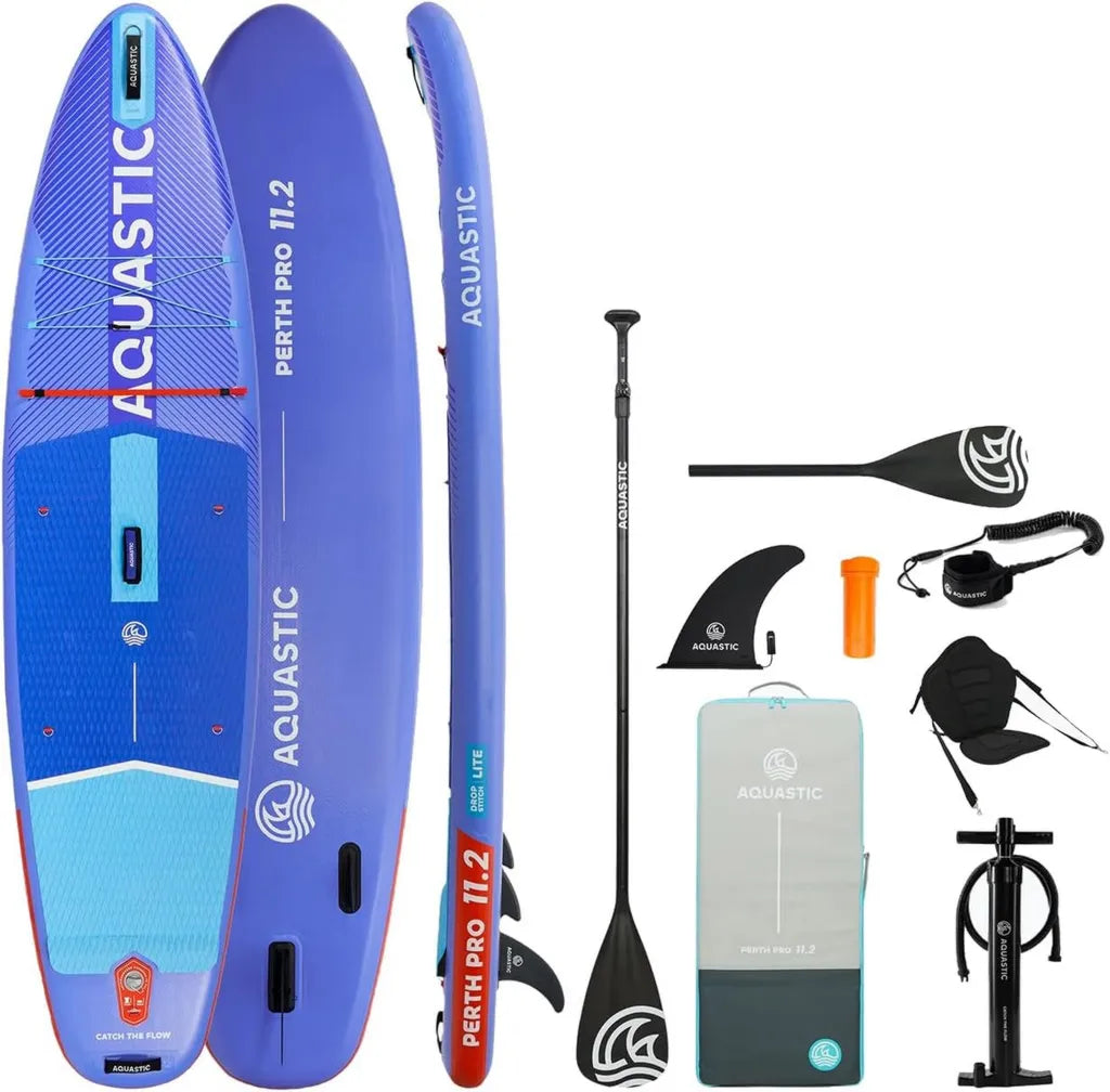 AQUASTIC Perth Pro Planche SUP 11'2' avec Kit Complet et Accessoires