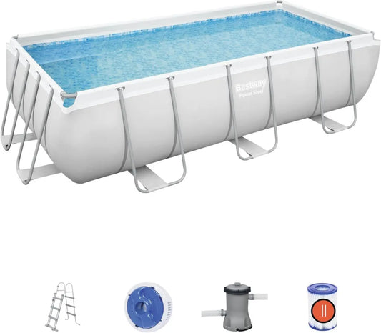 Piscine tubulaire rectangulaire Power Steel 404 x 201 x 100 cm