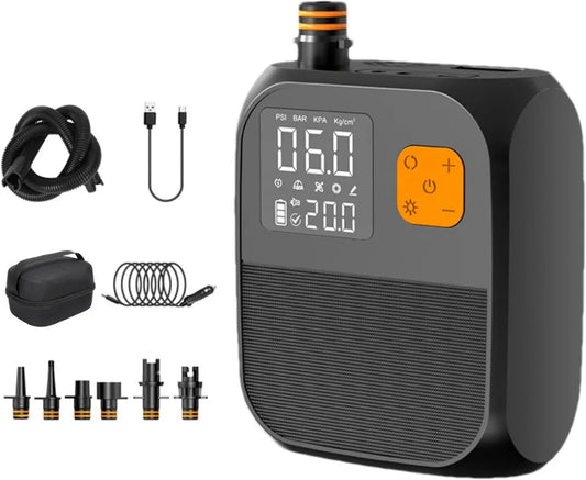 Pompe Électrique Portable pour Paddle Board et Kayak, Compresseur d'Air Sans Fil Haute Pression