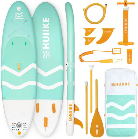 Planche à Pagaie Gonflable HUIIKE avec Accessoires, Conversion Kayak, 305-365 cm, Charge 130-170 kg