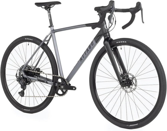 Vélo Gravel ATTABO GRADO 2.0 Aluminium Cadre 52-56 cm, Guidon Ergonomique, Freins à Disque TEKTRO, Roues 28', 10 Vitesses, Selle Réglable
