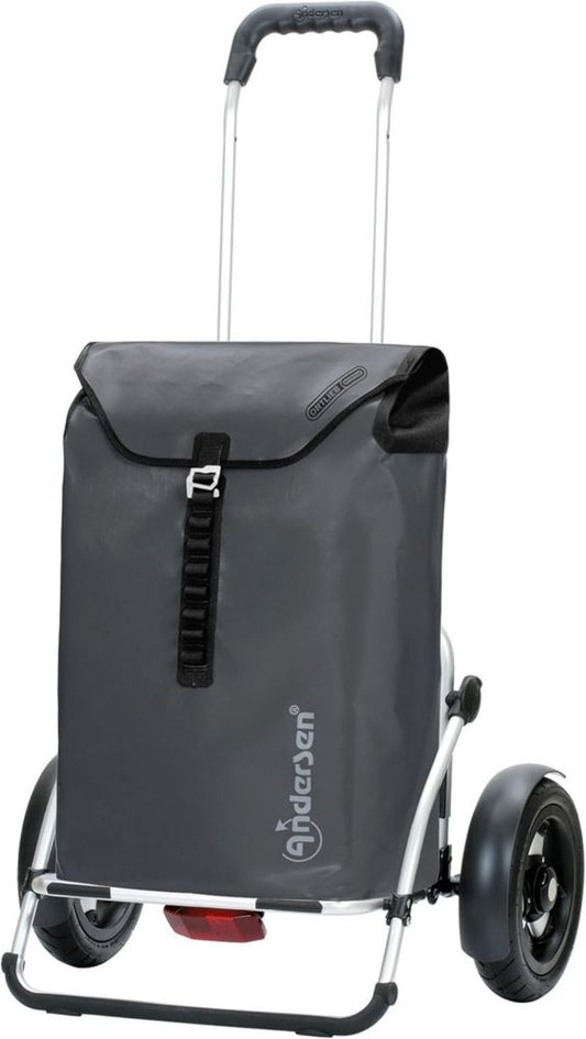 Chariot de Courses Pliable Andersen Royal Plus 49L avec Sacoche Étanche Anthracite et Roues Pneumatiques 25cm