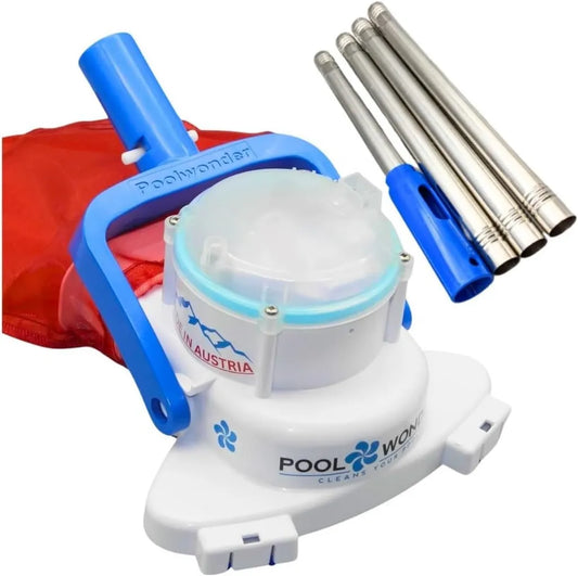 Aspirateur de Piscine Sans Fil Poolwonder Cleverix – Nettoyage Efficace avec Manche Extensible, Fabrication Autrichienne