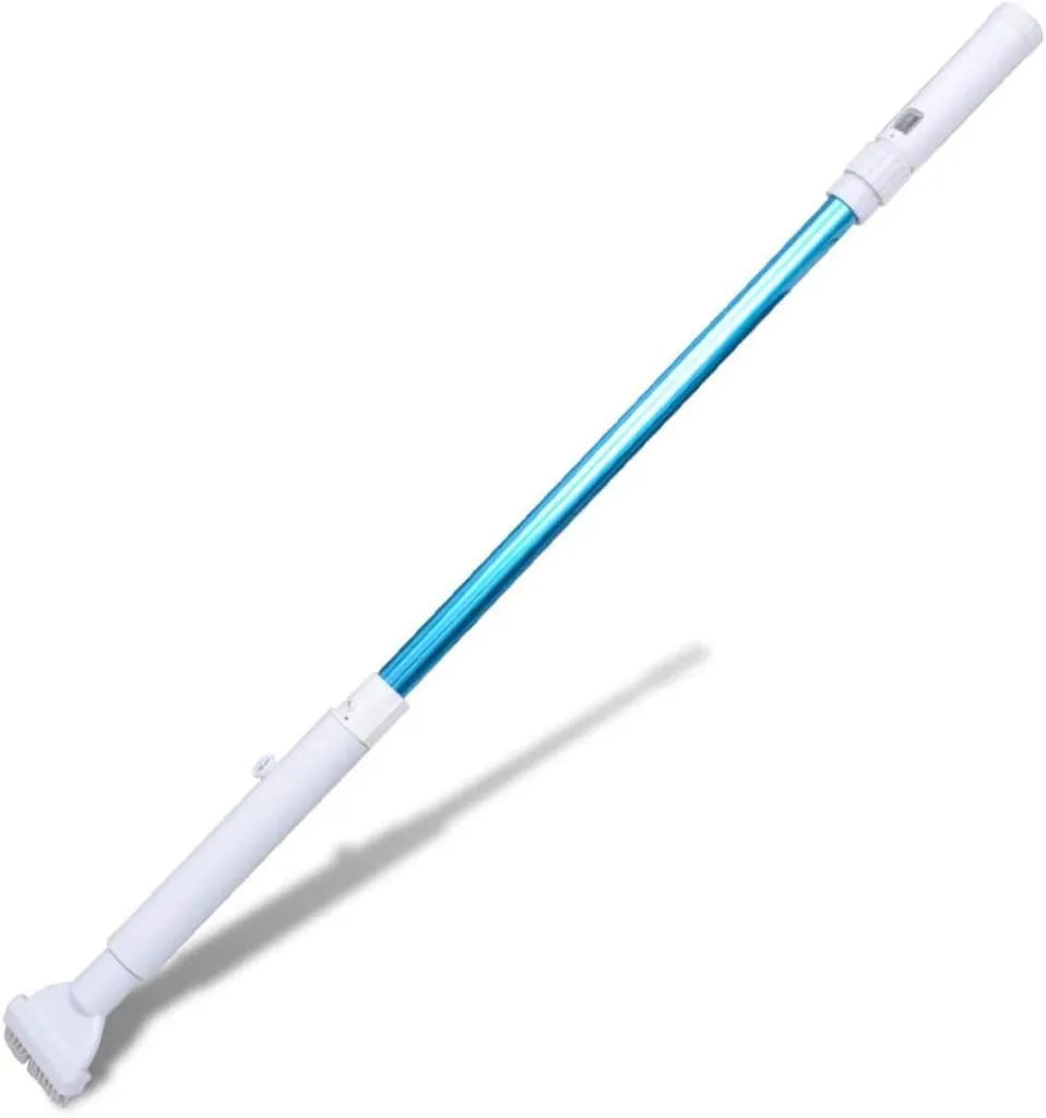 Robot nettoyeur de piscine sans fil avec manche télescopique, brosse amovible et filtre