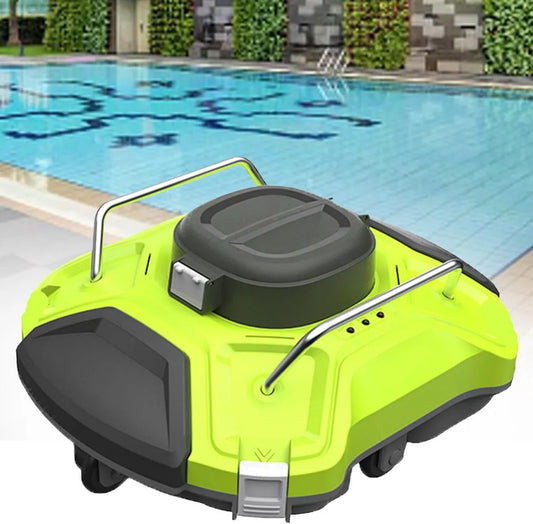 Aspirateur de Piscine Automatique sans Fil avec Haute Aspiration et Station d'Accueil