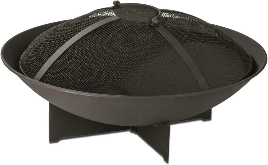 Brasero de Jardin LANDMANN avec Couvercle et Filet Serré