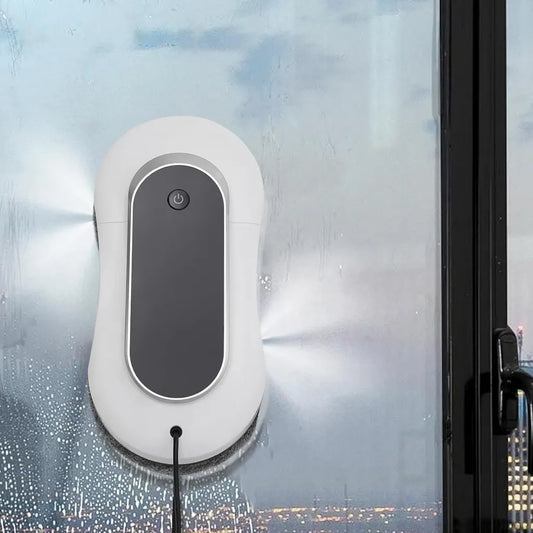Robot lave-vitres intelligent avec télécommande, 10 tampons, buses ultrasoniques, puissance d'aspiration 2800-3200 Pa