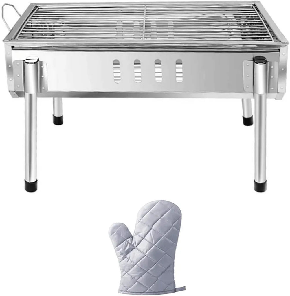 Grill au charbon portable pour intérieur et extérieur, idéal pour camping