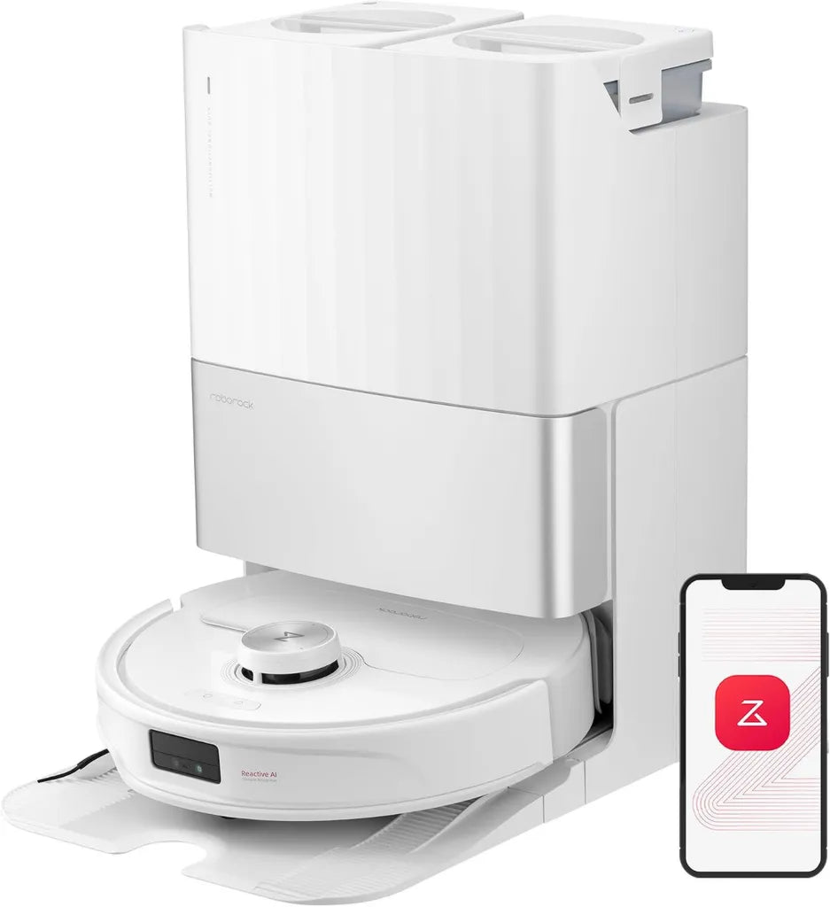Aspirateur Robot Roborock Qrevo avec Brosse FlexiArm et Serpillière Double, Puissance 10000Pa