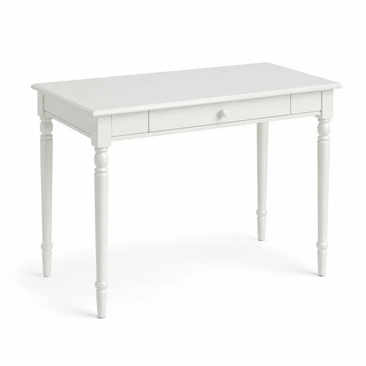 Bureau en bois avec tiroir blanc 120x60x75 cm