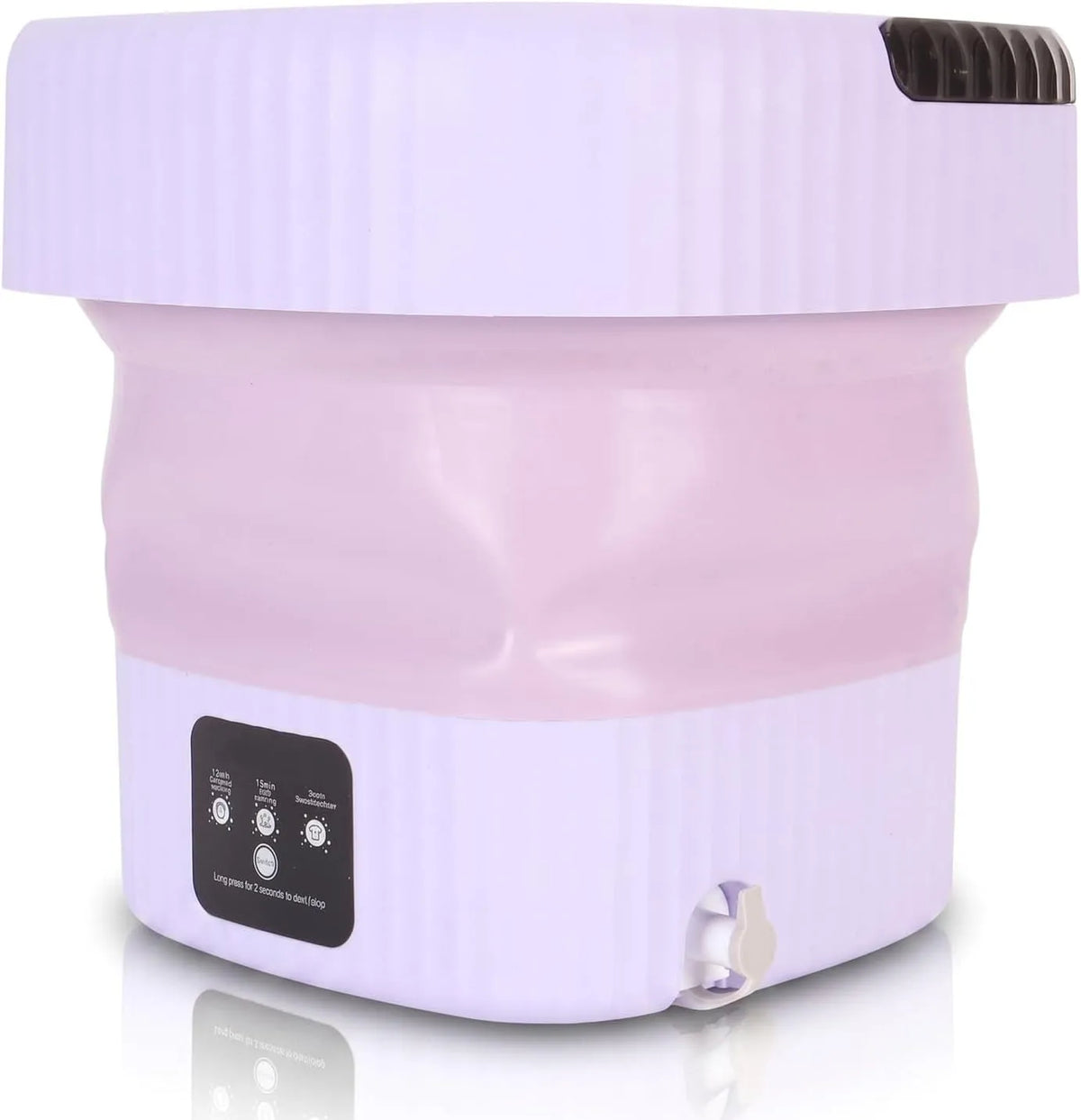 Lave-linge, portable, camping, 3 Modes de Nettoyage en Profondeur, Convient aux Appartements, Mini Machine à Laver avec Essoreuse, Dortoirs, Purple