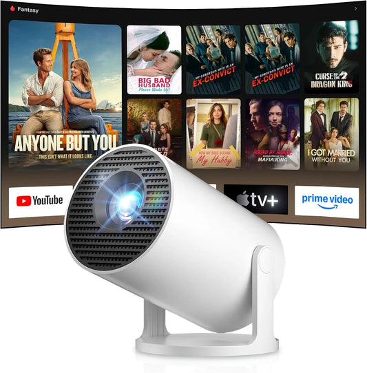 Smart TV, téléviseur, 4K UHD, Wi-Fi, portable, Bluetooth, Android OS, Salange 2026 Mini Vidéoprojecteur 4K Supportée Android 14, avec WiFi 6 et