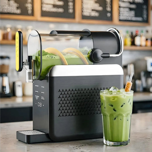 Machine à Granita, machine à granité, 5 programmes, noir, bois, pour Milkshakes