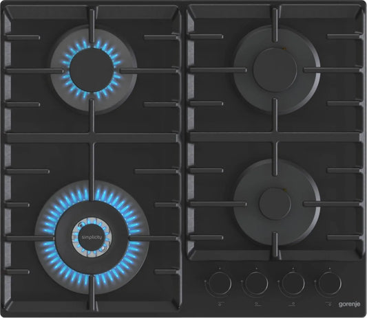 Gorenje GTW642SYB Cuisinière avec four, noir, Cuisinière à gaz Simplicity, Black