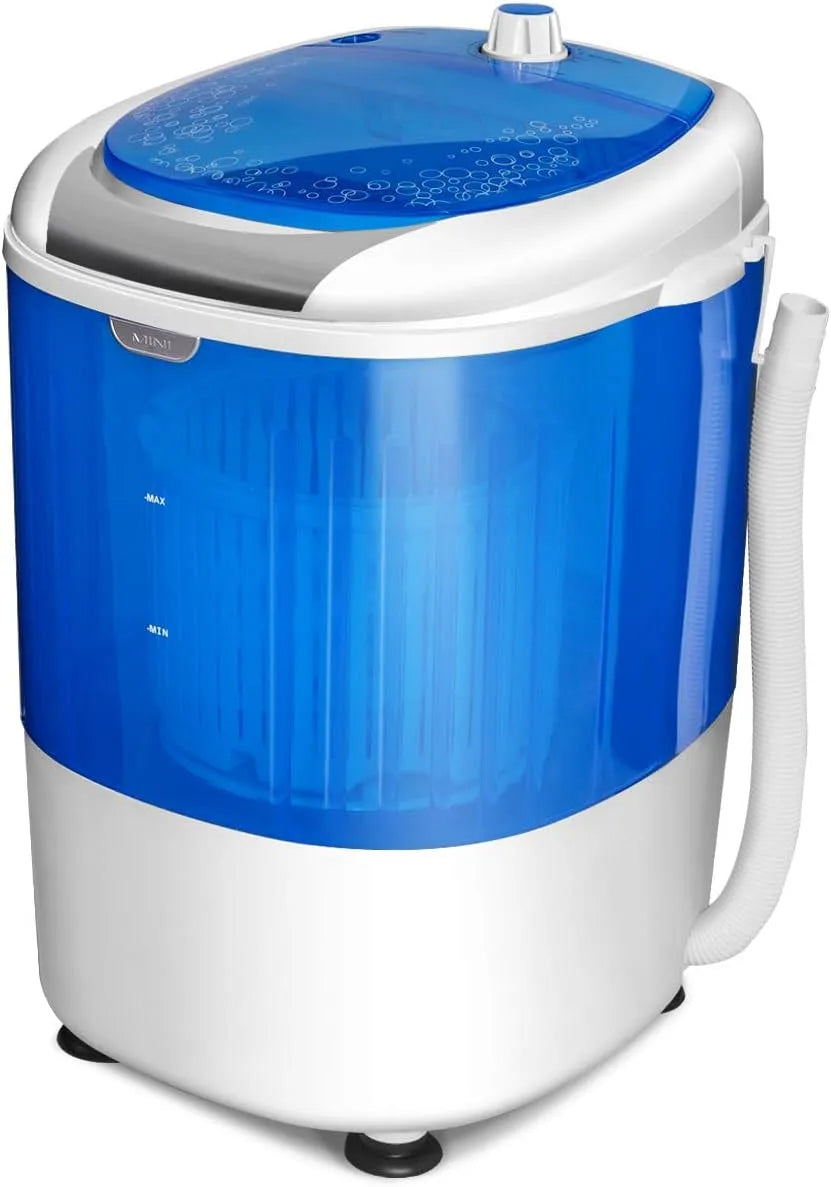 Lave-linge, 36x34x51CM, 2 kg, bleu, DREAMADE Mini Machine à Laver, Mini Lave-Linge Semi Automatique à Cuve Unique Charge 2 KG