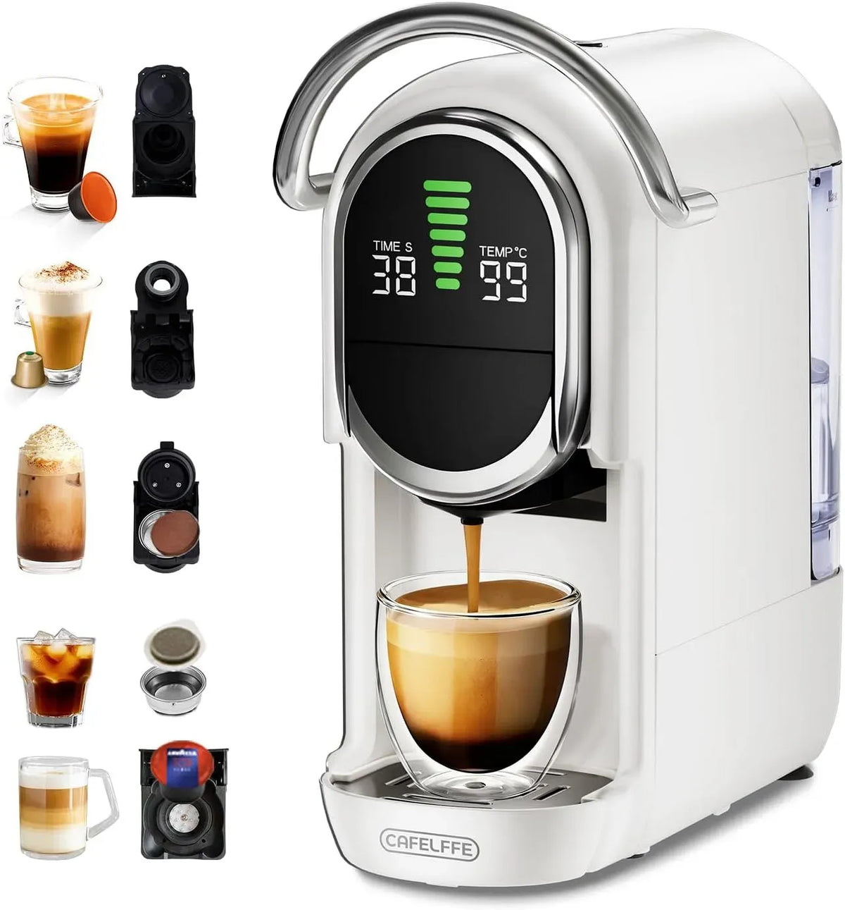 MK-609S Machine à caf, machine à café électrique, 1450 W, 7 tailles, CAFELFFE