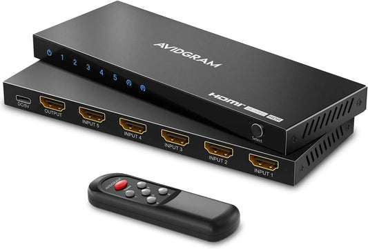 Smart TV 48Gbps PS4, 120 Hz, téléviseur, 4K UHD, HDR, HDMI, 5 Port Selector Box avec IR Télécommande Soutien HDCP 2, Switch 2
