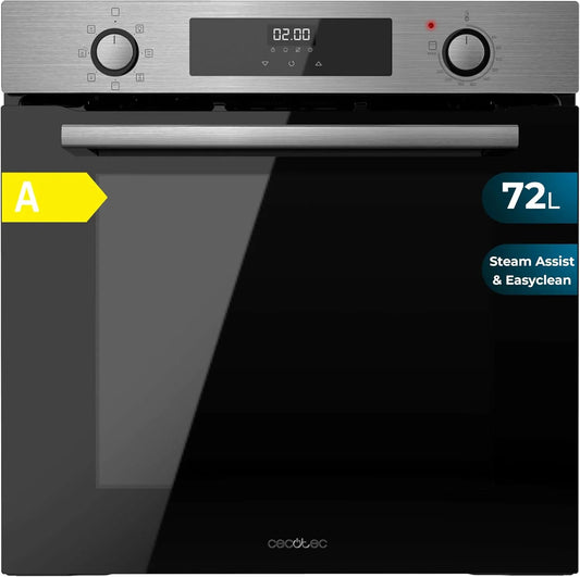 Cecotec Bolero Hexa M226000 Four électrique, 60cm, 72 L, 2800 W, 7 programmes, gril, vapeur, décongélation, acier inoxydable, Mode Grill, 2800W