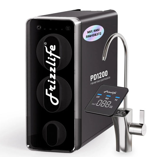 Évier de cuisine ANSI 42 1200GPD, grand réservoir, rapport pur/drainage de 3:1, système RO sans réservoir à 11 étapes, NSF/ &58&372