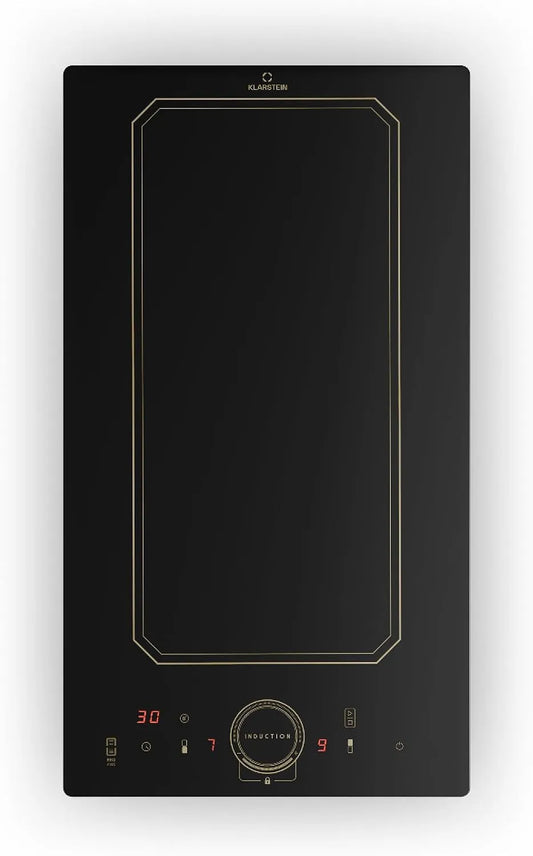 Klarstein Plaque à induction, 30 cm, 2 foyers, 3500 W, 240 V, table de cuisson à induction, tactile, minuteur, Smart Touch Control, 2 Feux, 3500W