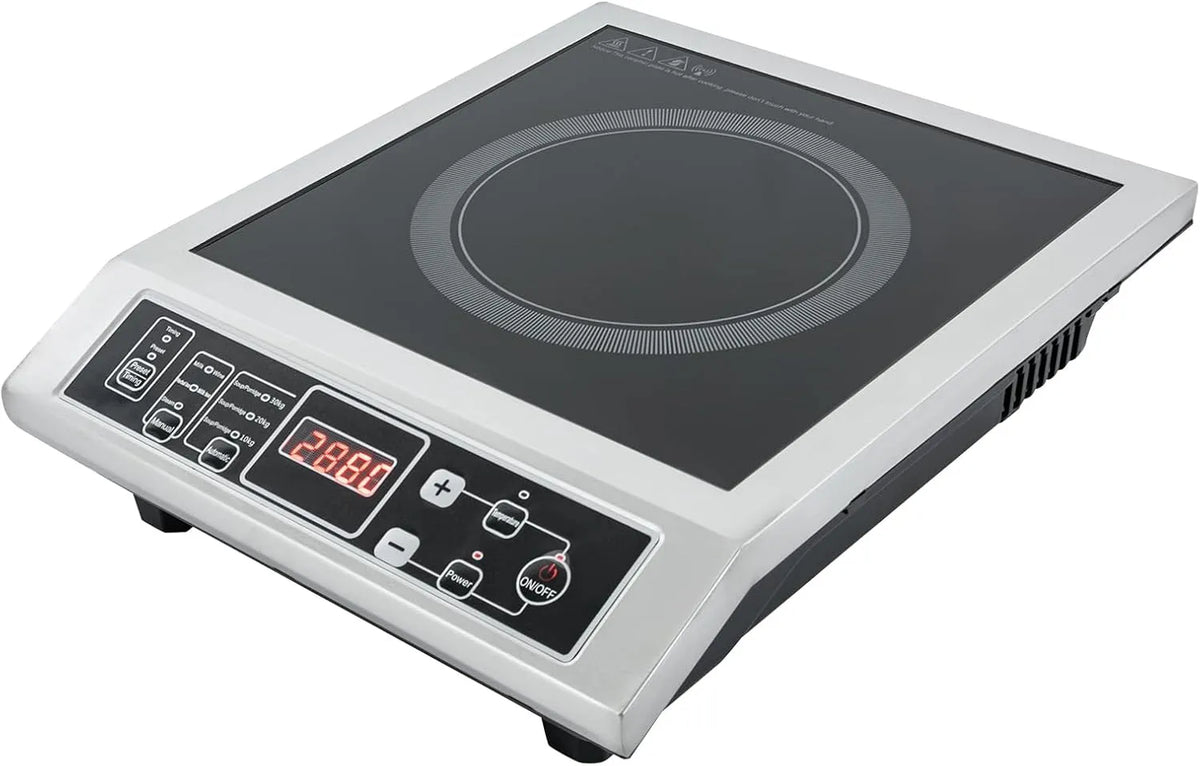 Plaque à induction, 3500 W, 80 à 270 °C, table de cuisson à induction, Plaque de cuisson à induction 3500W 8 Niveaux Puissance Température 80-270°C