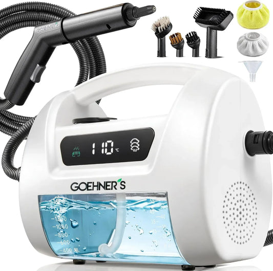 Radiateur électrique 30s, 2 L, 1800 W, portable, 3 niveaux, grand réservoir, vapeur, 110℃/3,5Bar, Nettoyeur Vapeur Haute Pression, 3,5 Bar