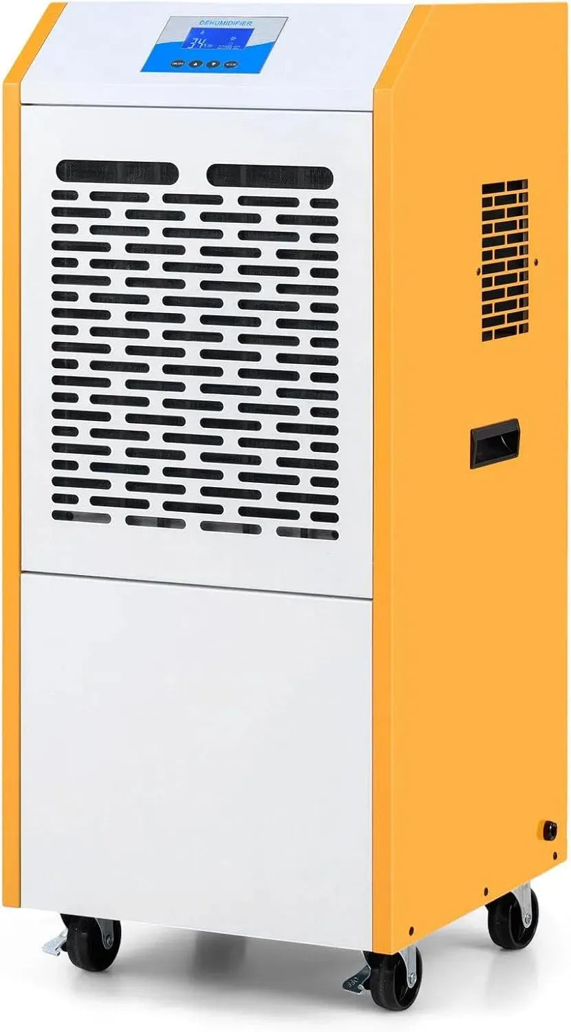 Déshumidificateur, GIANTEX 110L/Jour 24H, roulettes de déplacement, minuteur, professionnel