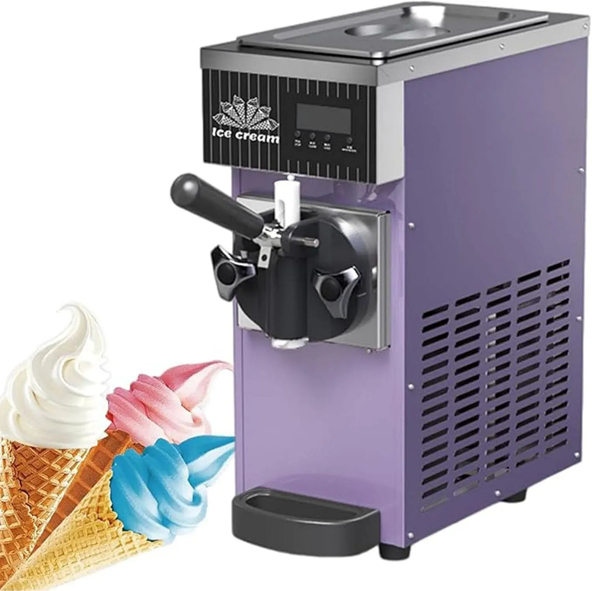 Purple-ZB-BQL68 Machine à glace, machine à glace et sorbet, pâtisserie, professionnel, restaurant, pour restaurants et pâtisseries Purple-ZB-BQL68