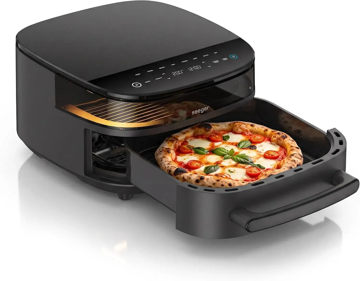 Friteuse à air chaud, 6 L, 11 programmes, 80 à 230 °C, noir, Sans PFAS