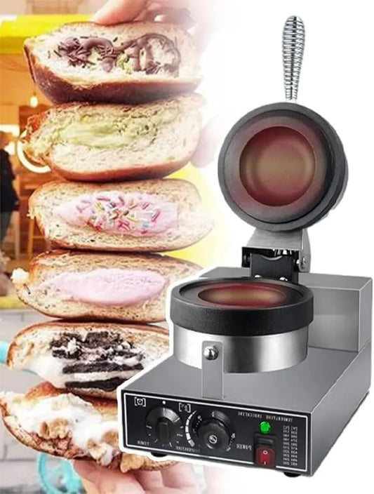 Machine à hamburger, machine à sandwich, gaufrier électrique, professionnel, revêtement antiadhésif, pour un usage domestique et commercial