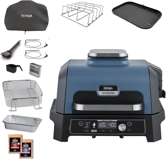 Ninja OG901EUAMZ 7-en-1 Barbecue, Housse, Brosse, Grill, application, noir