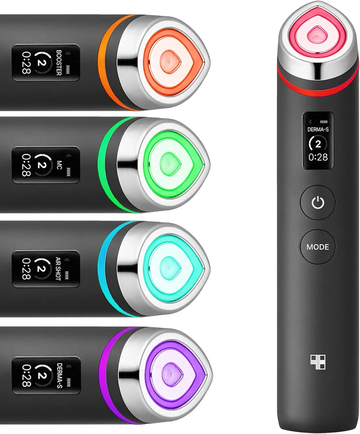 6-en-1 Appareil, Boost, noir, verre, medicube